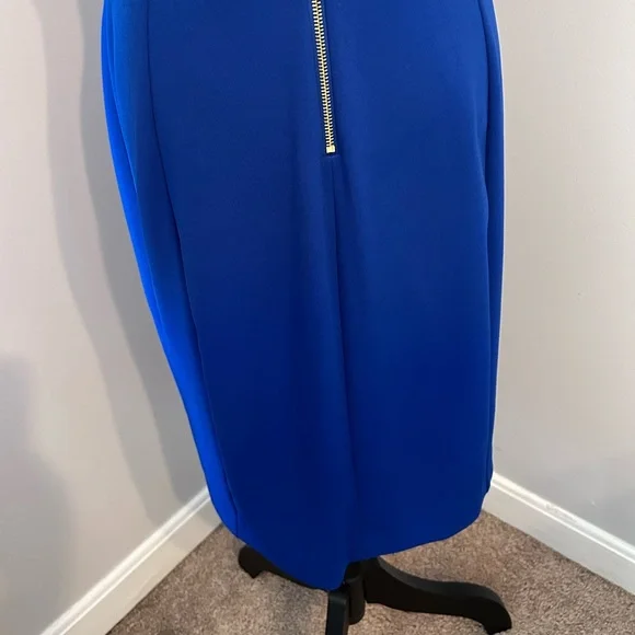 Calvin Klein Blue Sheath Midi Dress for Cocktail - Picture 6 of 9